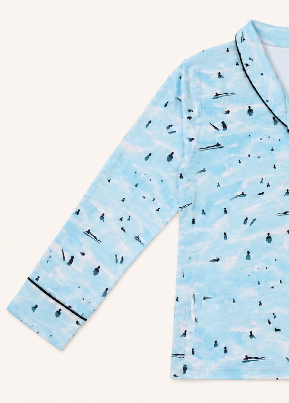 Bashful Baby Ocean Nursing PJ Top