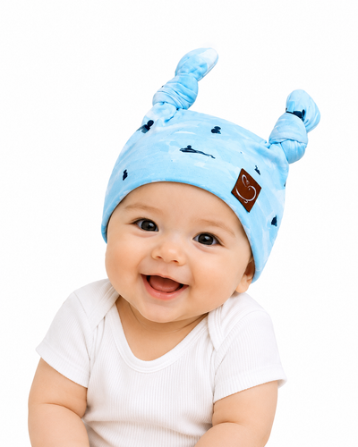 Bashful Baby Ocean Bunny Ear Sleep Hat