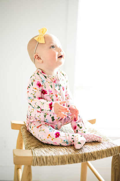 Flower Power Bootie Ruffle Footie