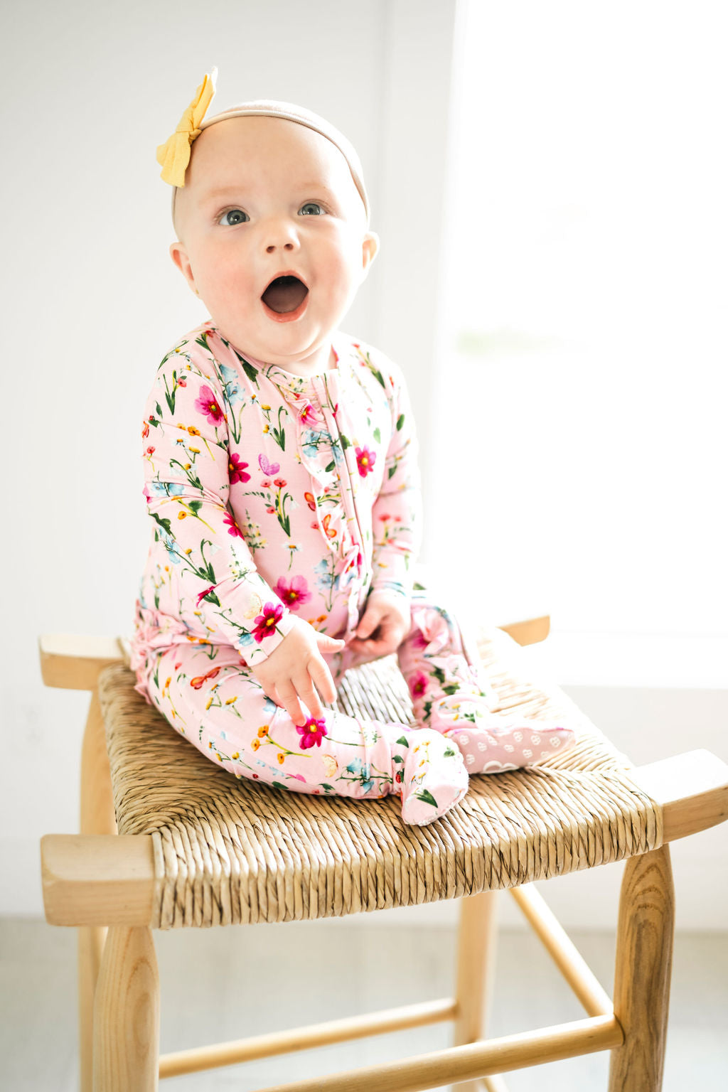 Flower Power Bootie Ruffle Footie