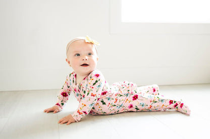 Flower Power Bootie Ruffle Footie