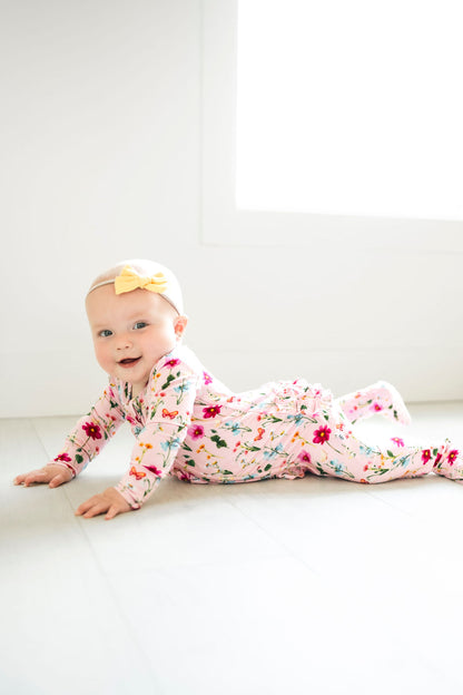 Flower Power Bootie Ruffle Footie