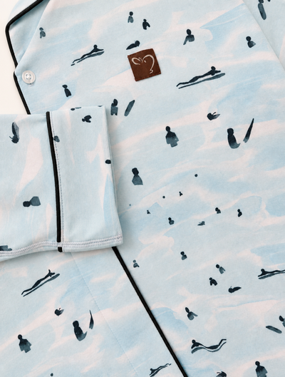 Bashful Baby Ocean Nursing PJ Top