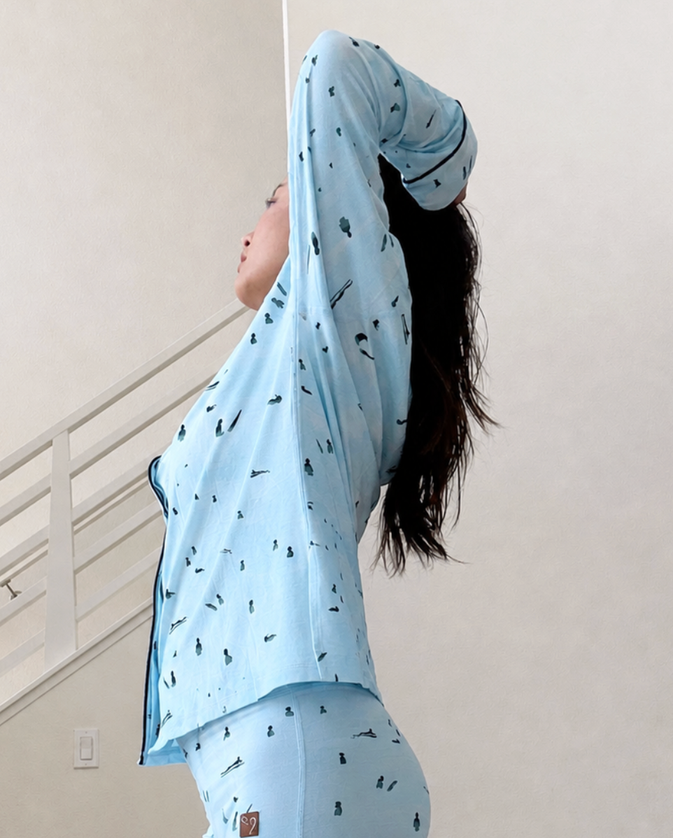Bashful Baby Ocean Nursing PJ Top