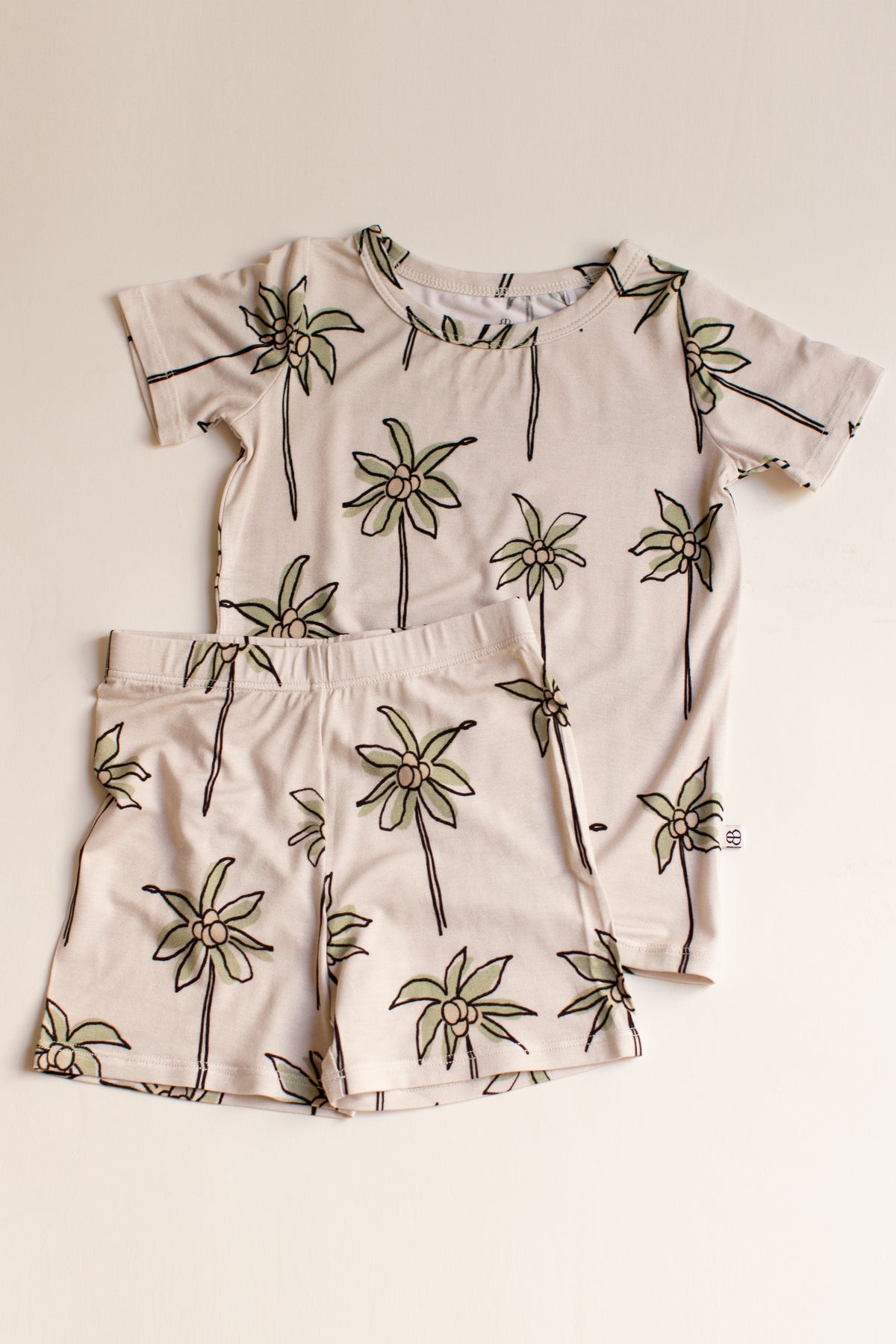 Palm Tree Shorts Two Piece