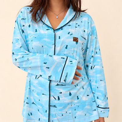 Bashful Baby Ocean Mom PJ Top