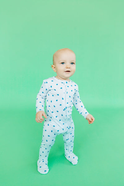 Cute Baby Boy in Whale Footie